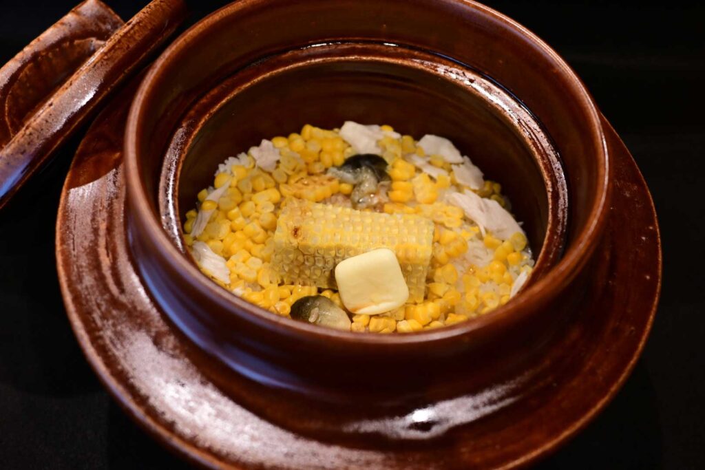 とらふぐトウモロコシバターご飯