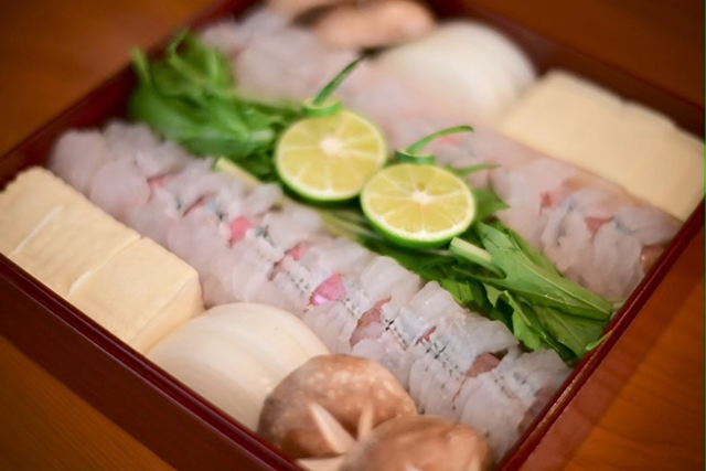ふぐ懐石おくむら　持ち帰りメニュー　鱧しゃぶセット（夏～秋季限定）