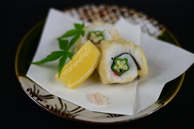 ふぐ懐石おくむら　季節限定メニュー　鱧懐石コース（夏～秋季限定）