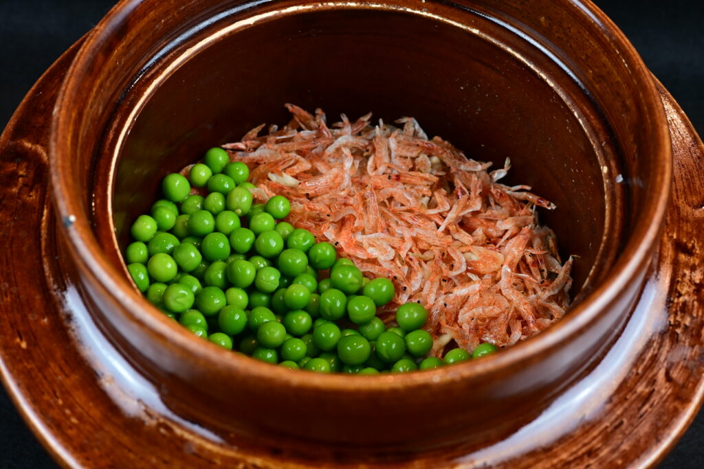 とらふぐ桜エビ豆ご飯
