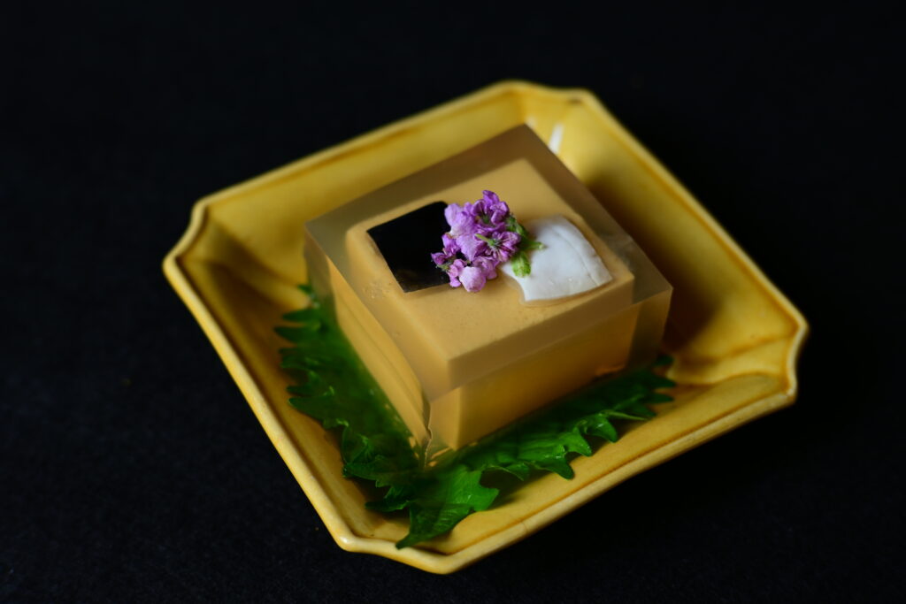 ふぐ皮氷室卵豆腐