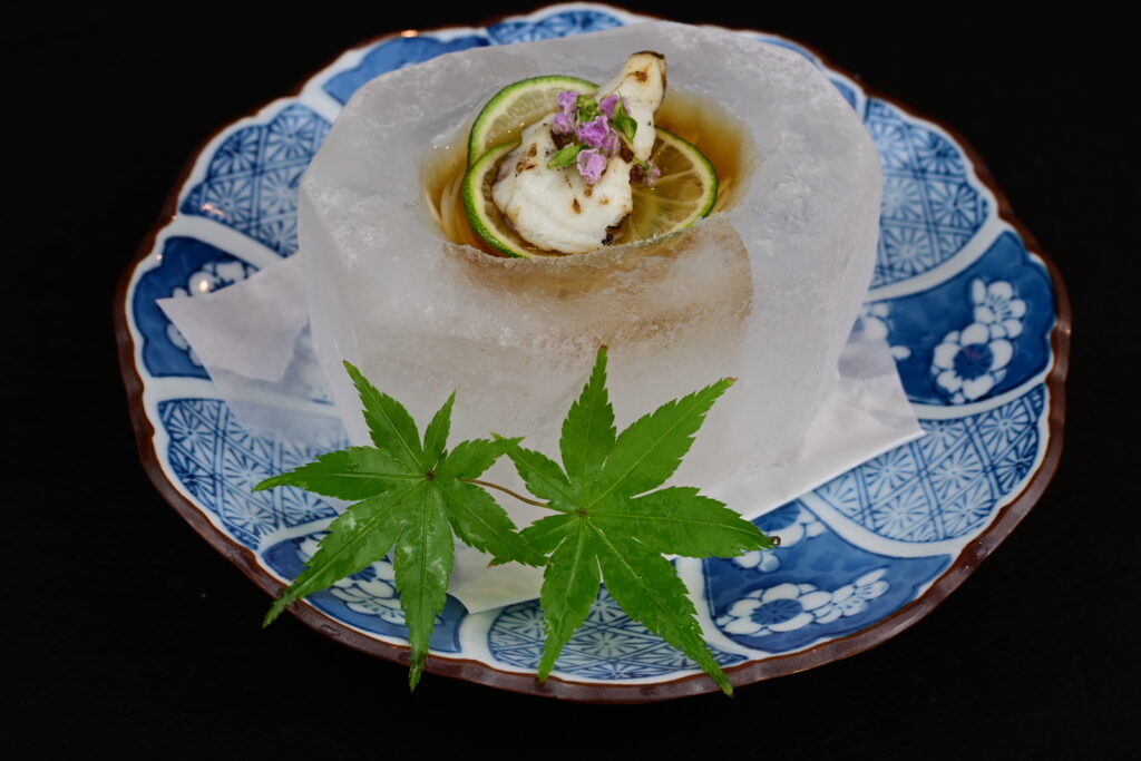 とらふぐ菊川素麺氷皿盛り